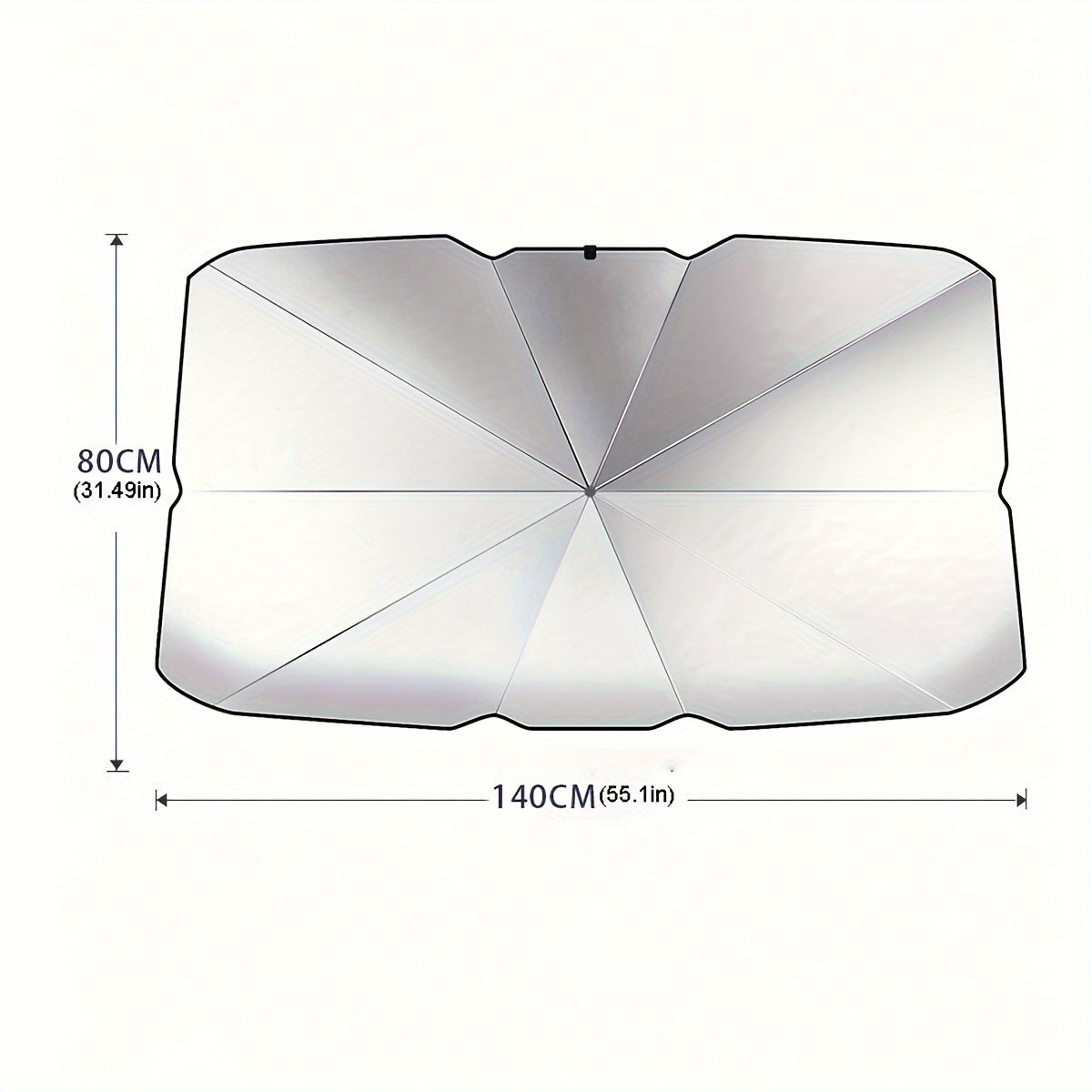 Pare-Soleil Pliable pour Pare-Brise – Protection UV 140x80cm